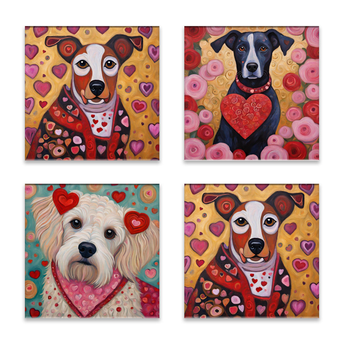 Love Dogs 2 Absorbent Coasters- Set of 4