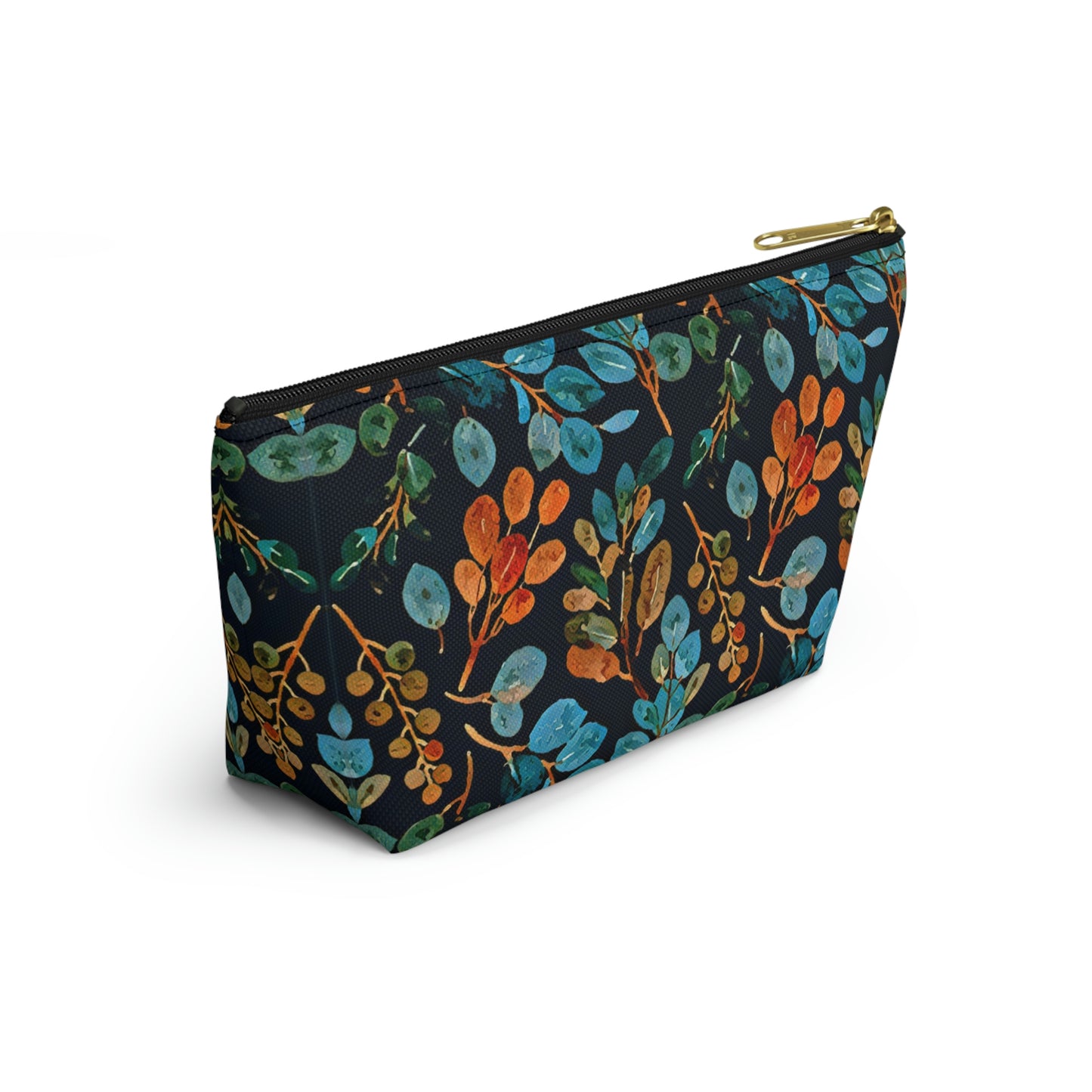 Picadee Navy Floral Accessory Pouch w T-bottom