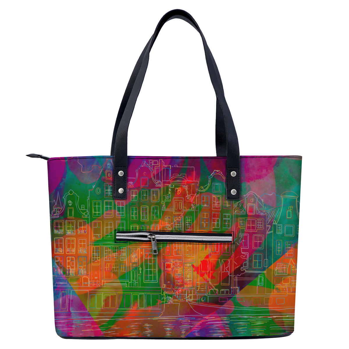 Bright City PU Leather Handbag Tote