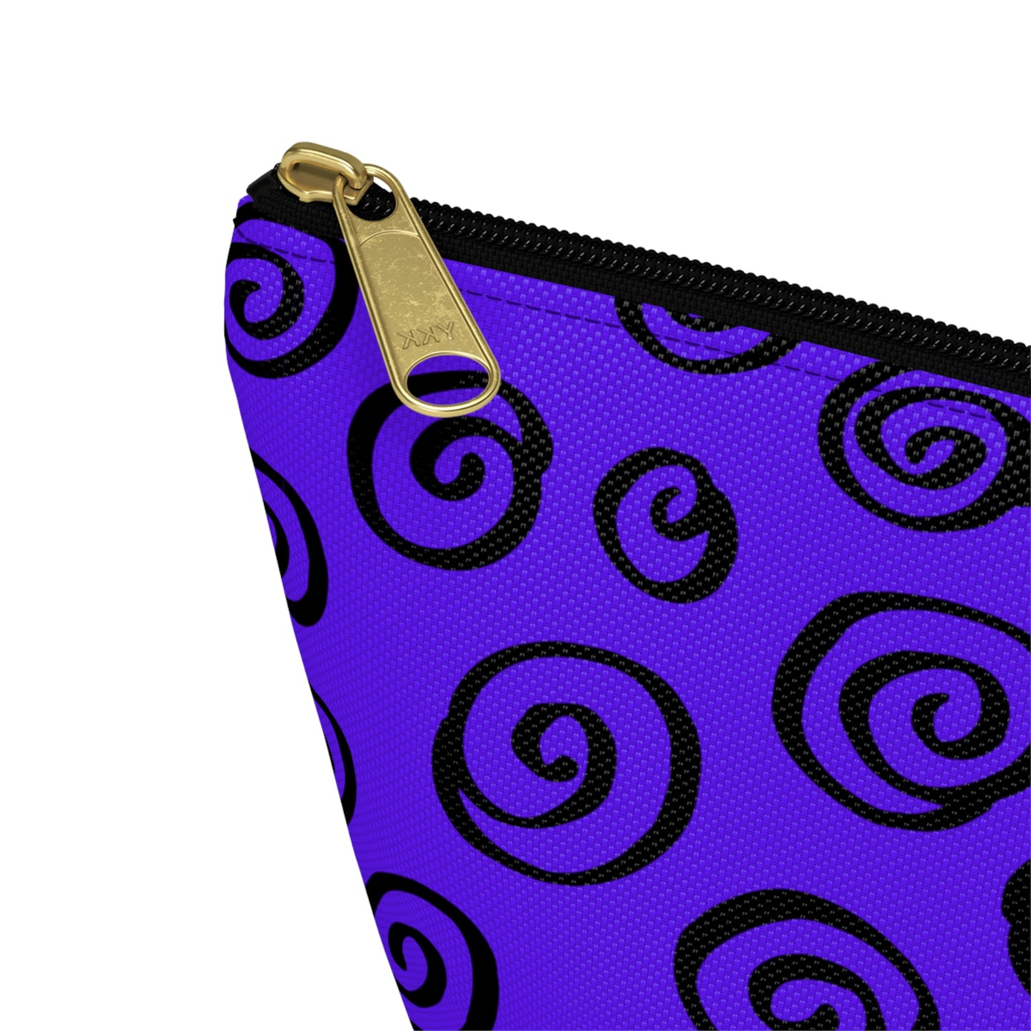 Black Swirl Violet Accessory Pouch w T-bottom