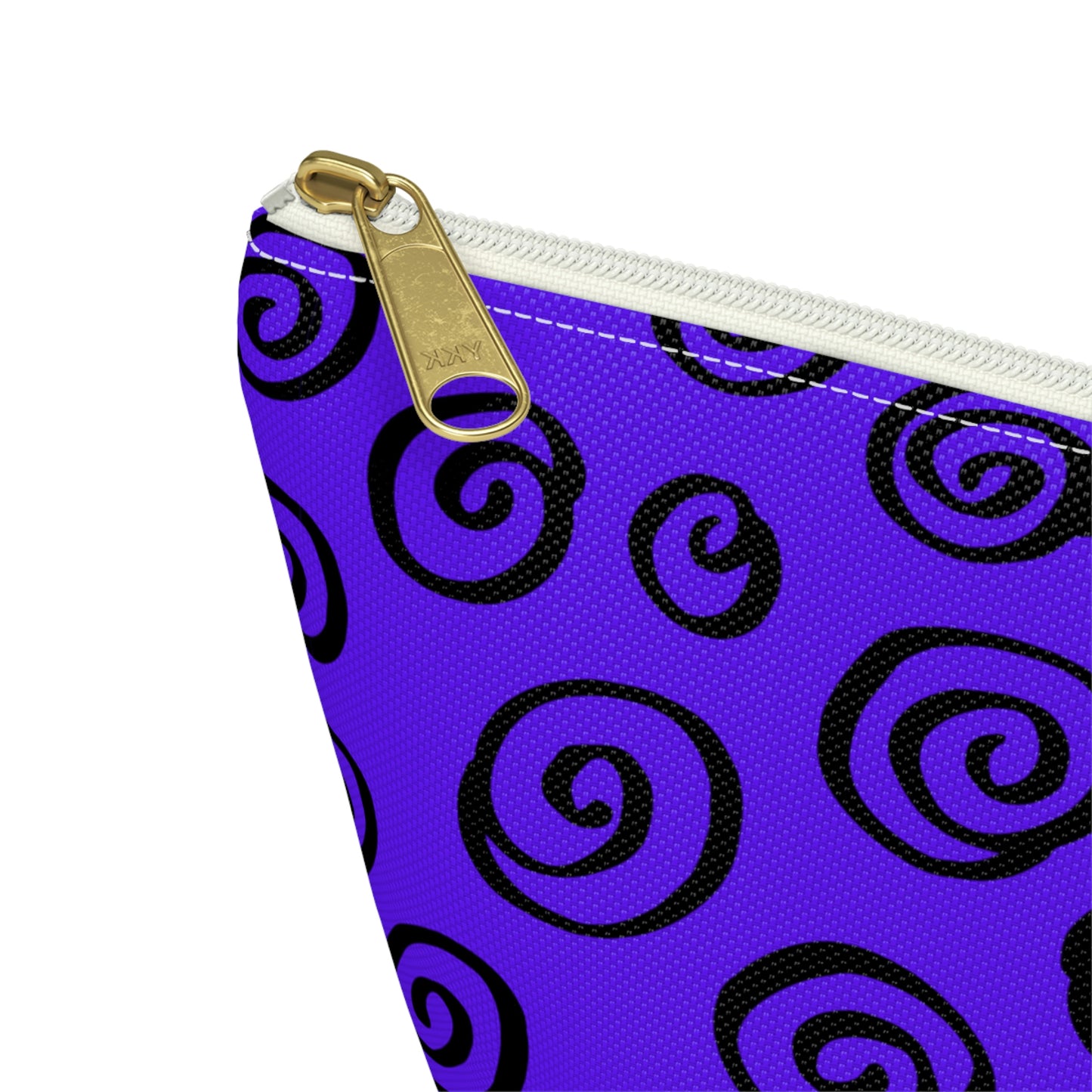 Black Swirl Violet Accessory Pouch w T-bottom