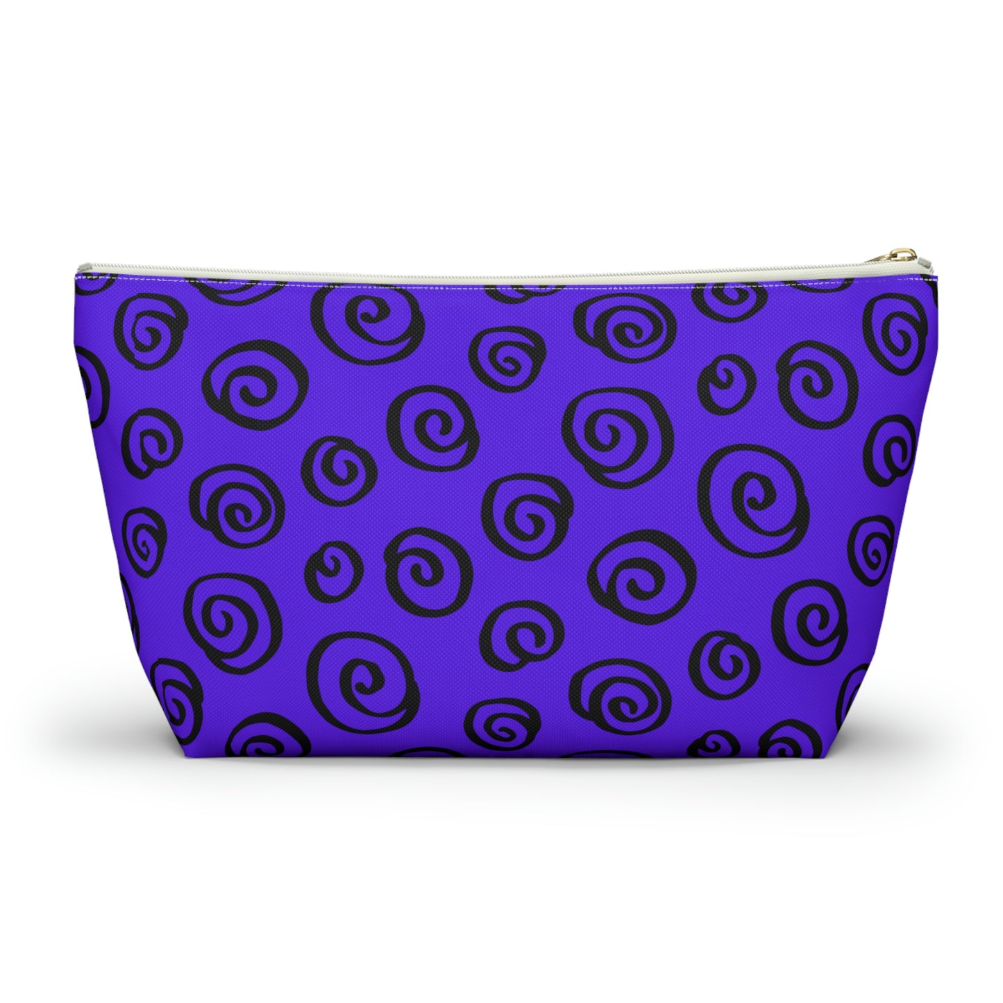 Black Swirl Violet Accessory Pouch w T-bottom