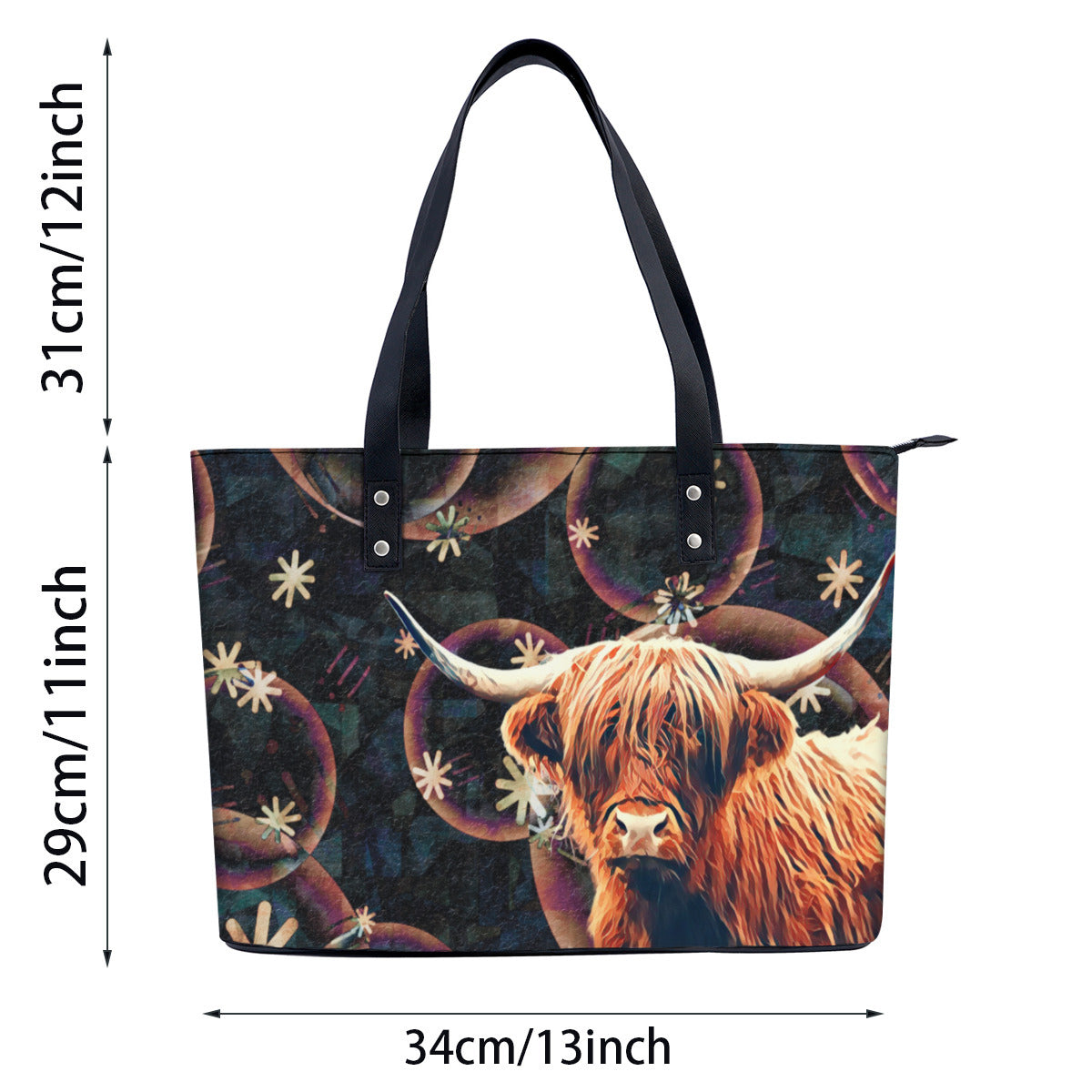 Viral  Moo PU Leather Handbag Tote