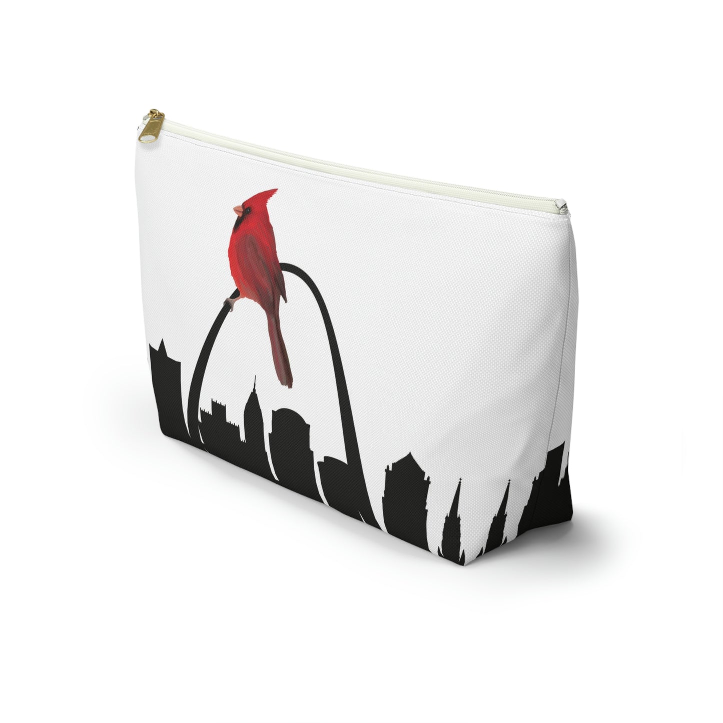 St Louis Skyline & Cardinal Accessory Pouch w T-bottom