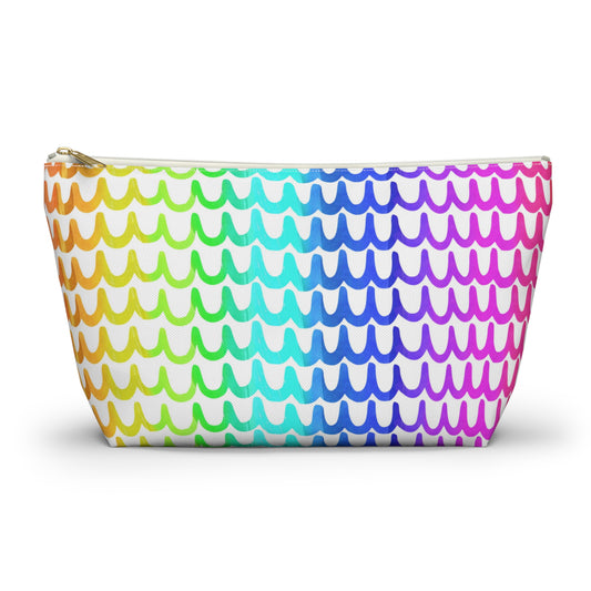 Rainbow Waves Accessory Pouch w T-bottom