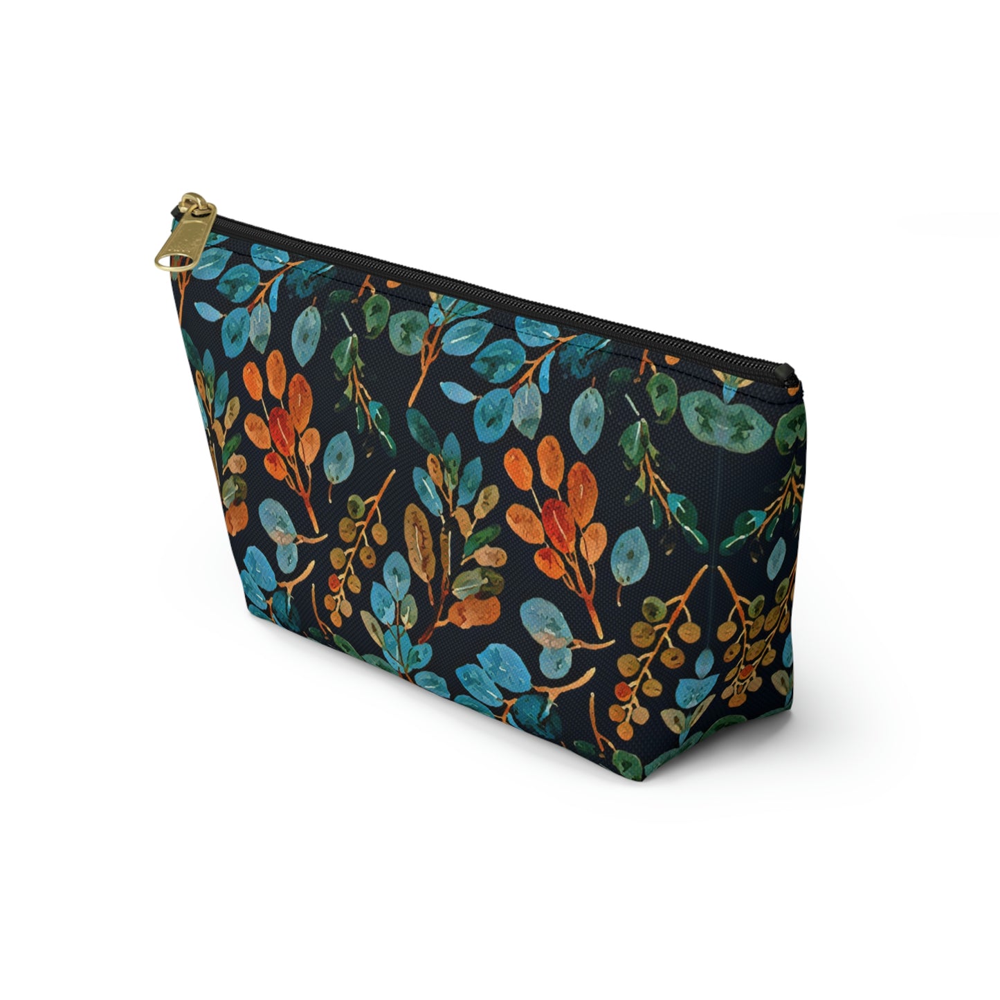 Picadee Navy Floral Accessory Pouch w T-bottom