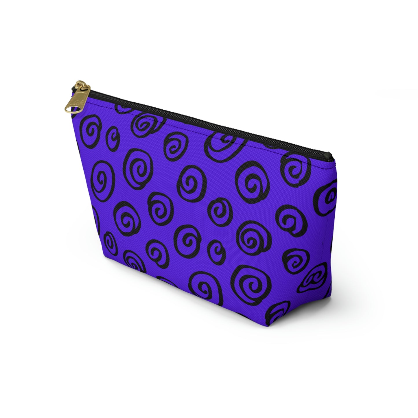 Black Swirl Violet Accessory Pouch w T-bottom