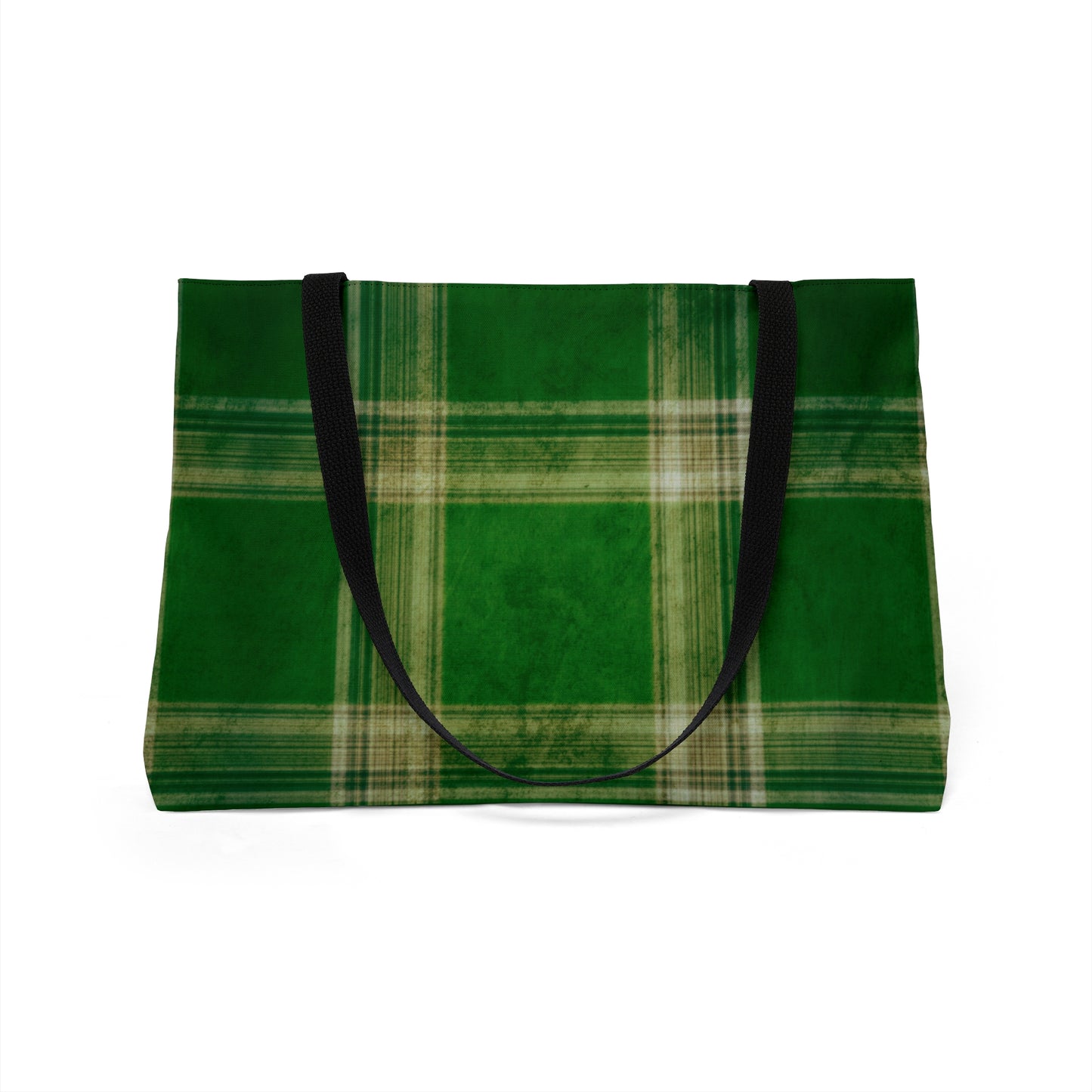 Leprechaun Green Plaid Weekender Tote Bag