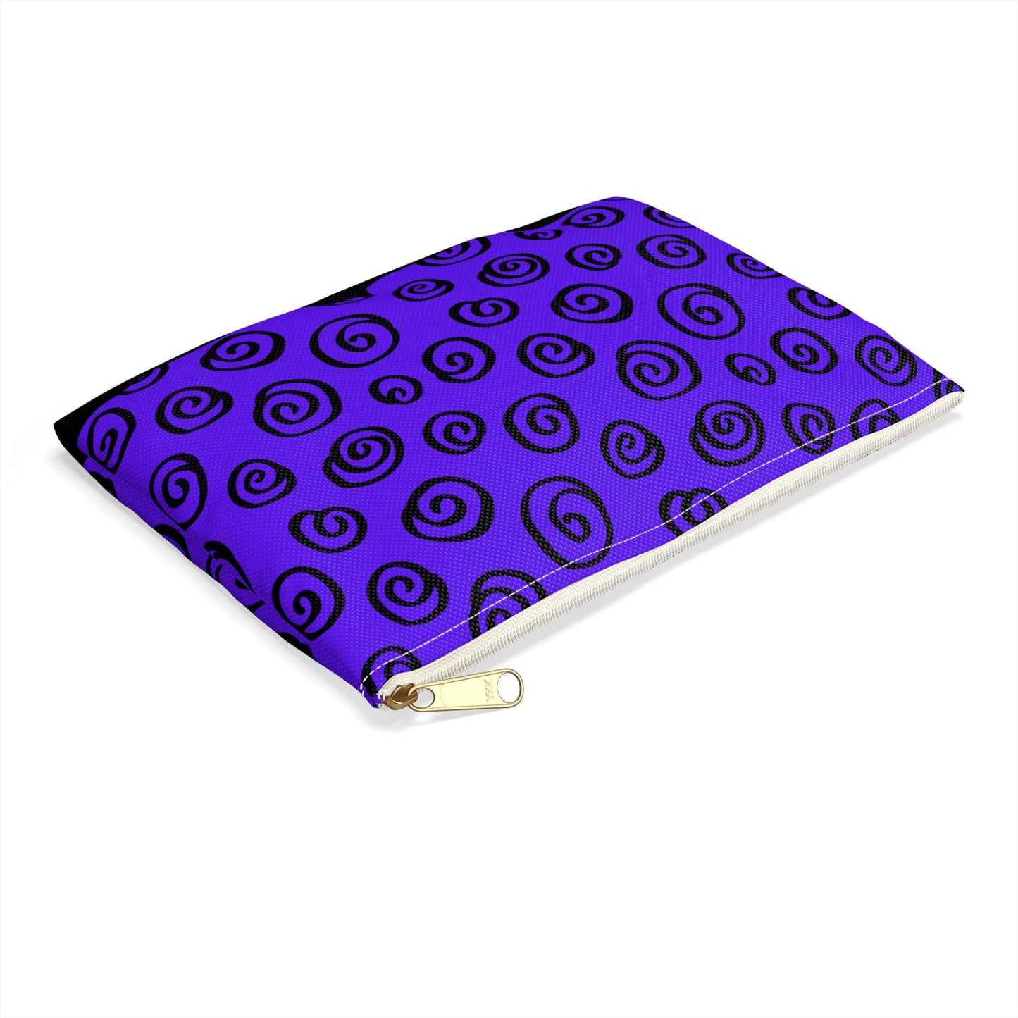 Black Swirl Violet Accessory Pouch