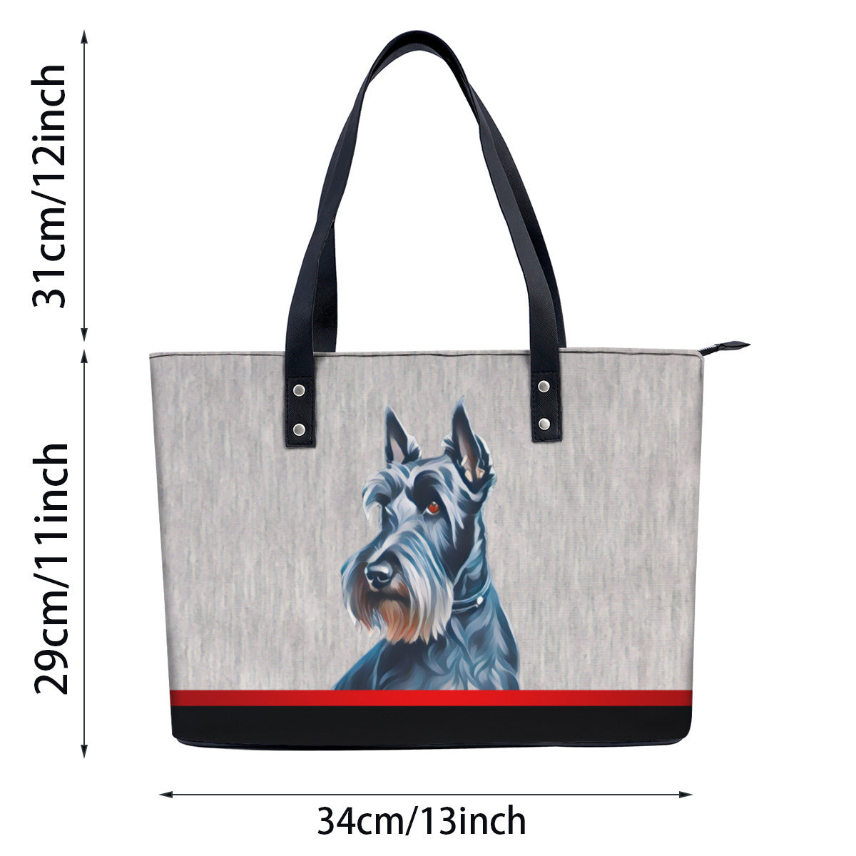 Scottish Terrier PU Leather Handbag Tote