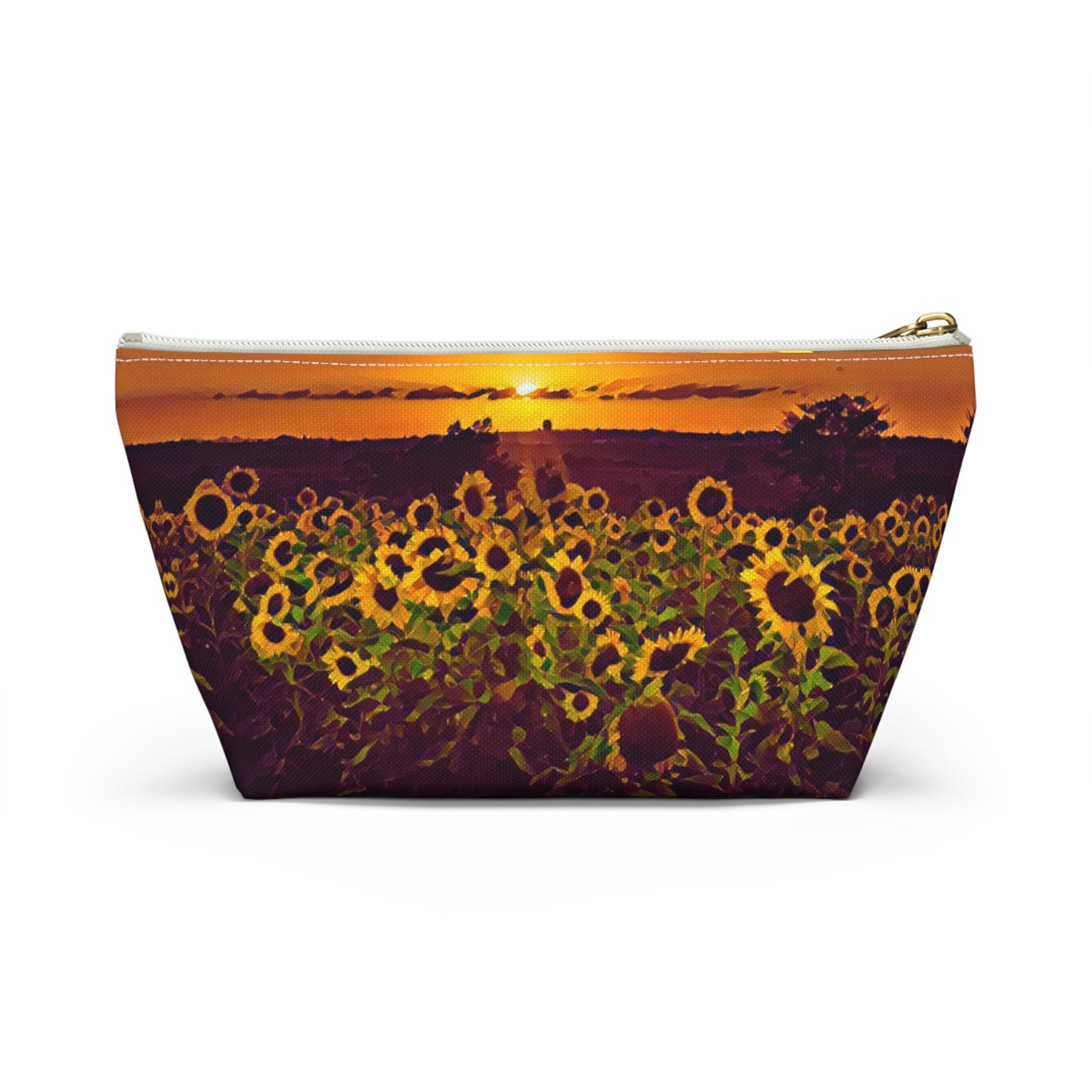 Sunflower Field Accessory Pouch w T-bottom