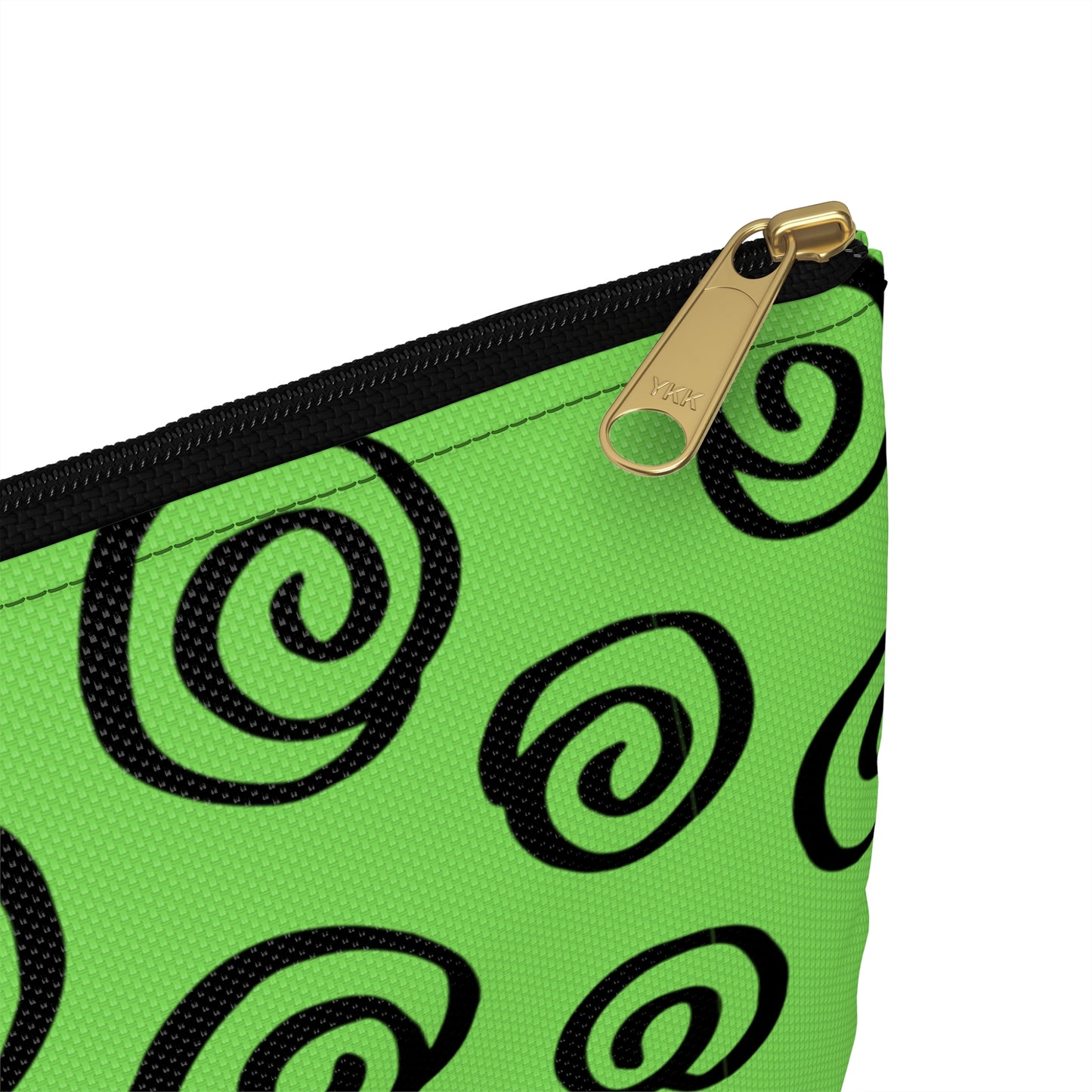 Black Swirl Green Accessory Pouch