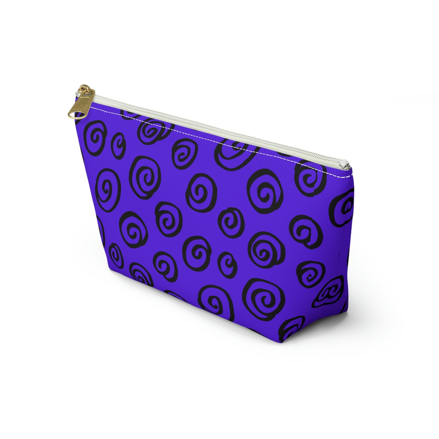 Black Swirl Violet Accessory Pouch w T-bottom