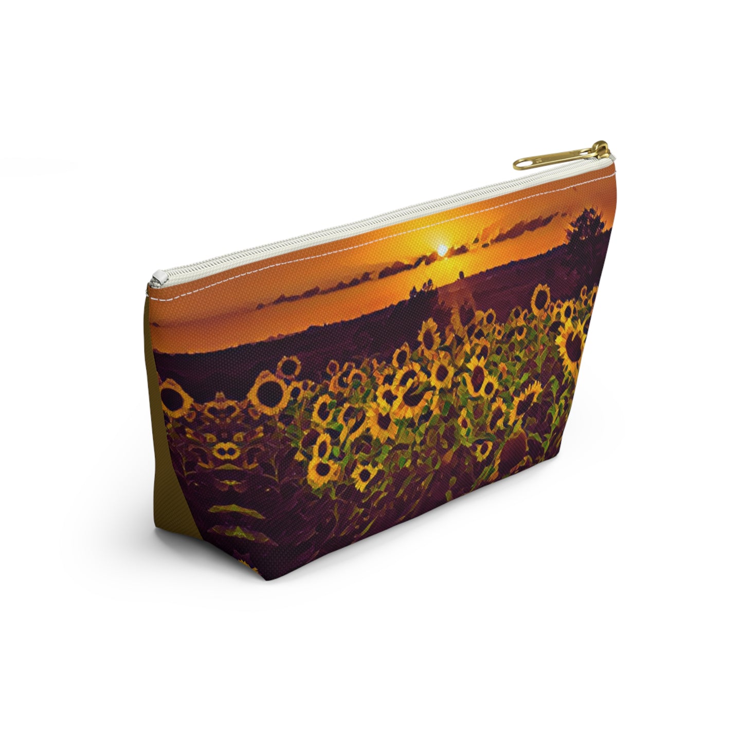 Sunflower Field Accessory Pouch w T-bottom