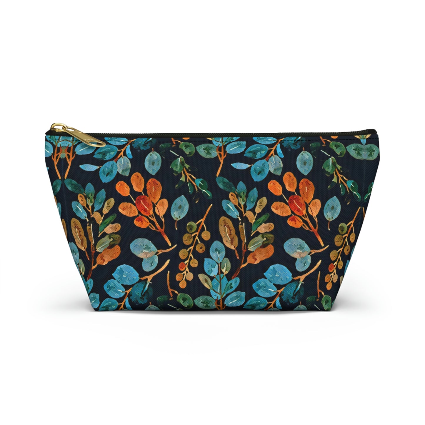 Picadee Navy Floral Accessory Pouch w T-bottom