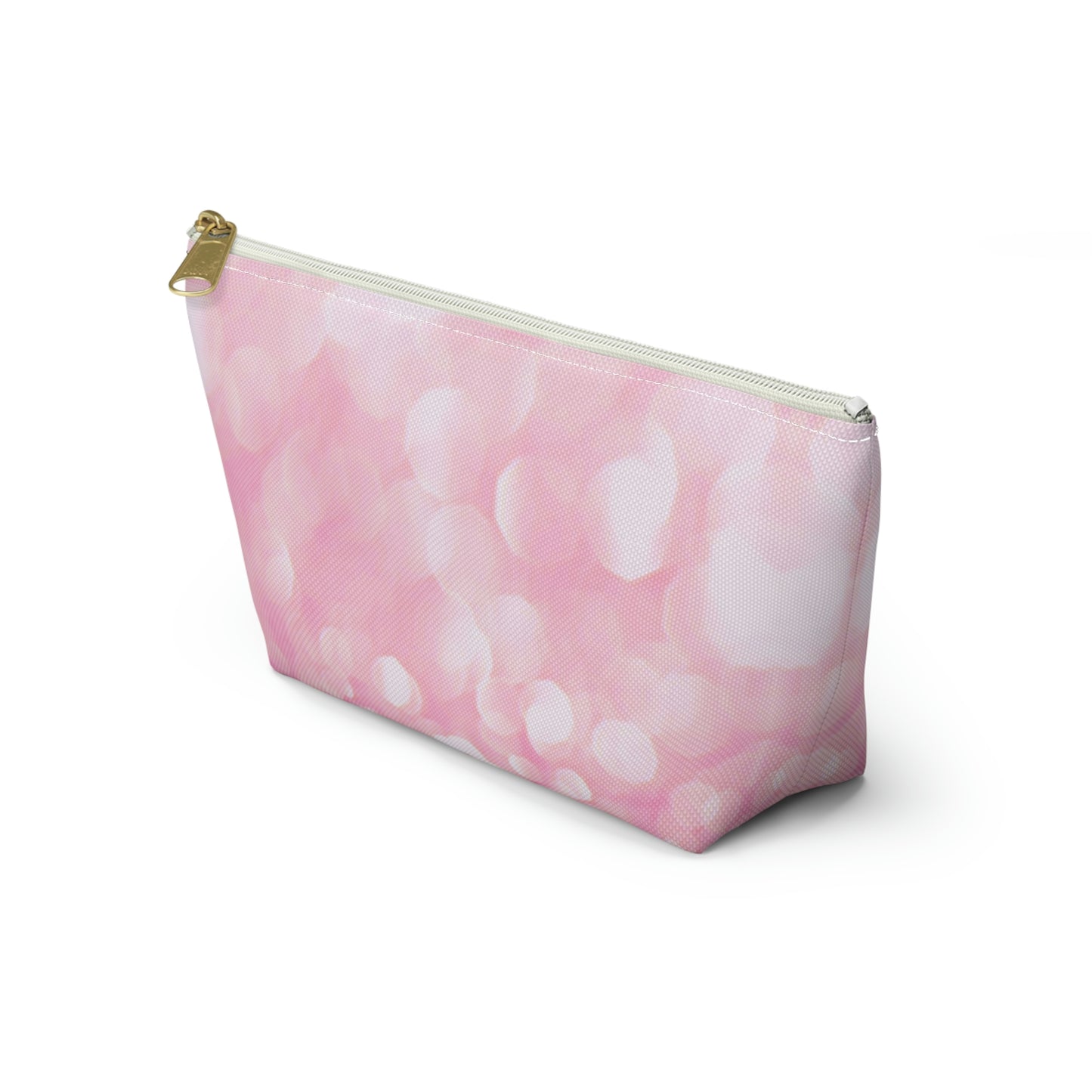 Petal Pink Sparkle  Accessory Pouch w T-bottom