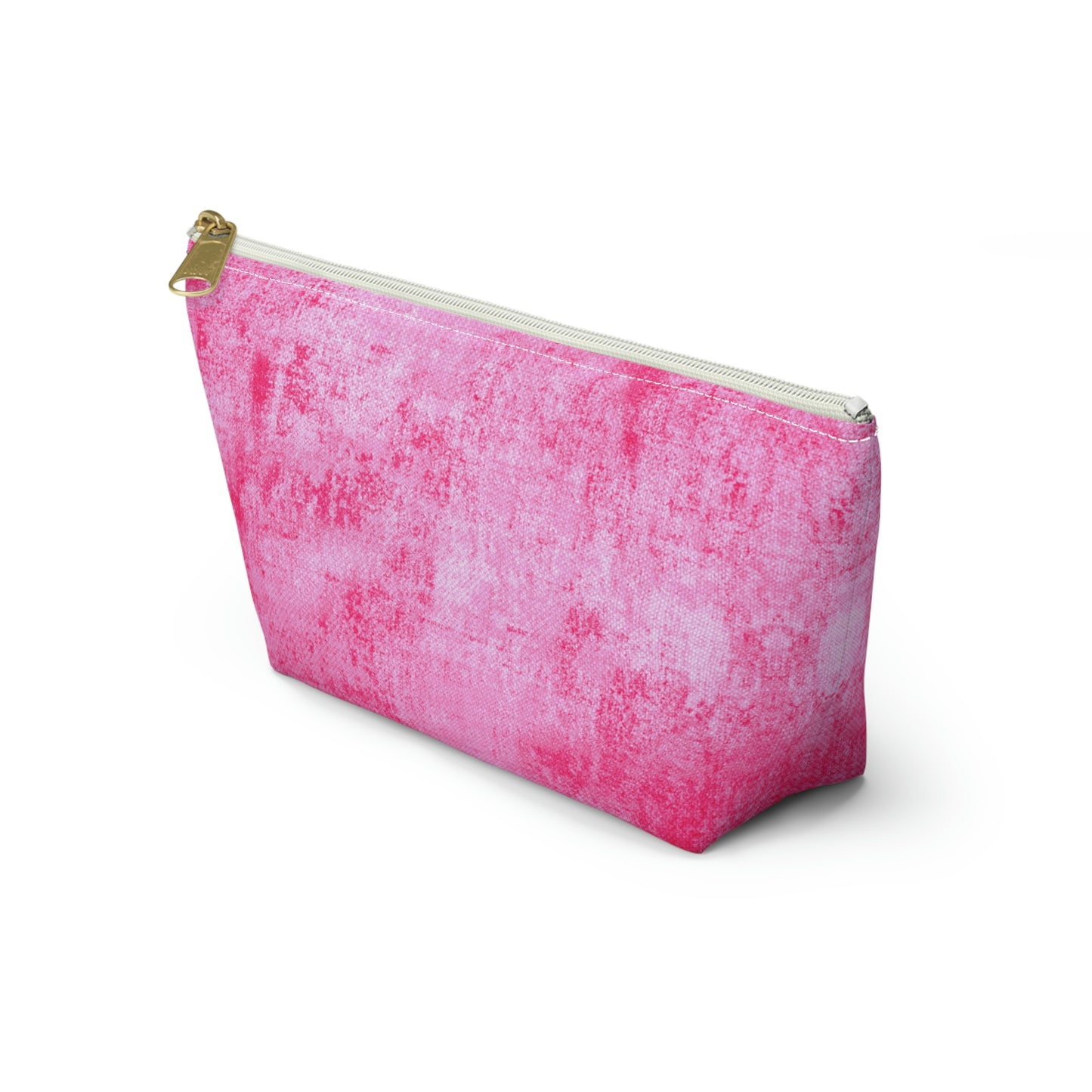 Pink Grunge Accessory Pouch w T-bottom