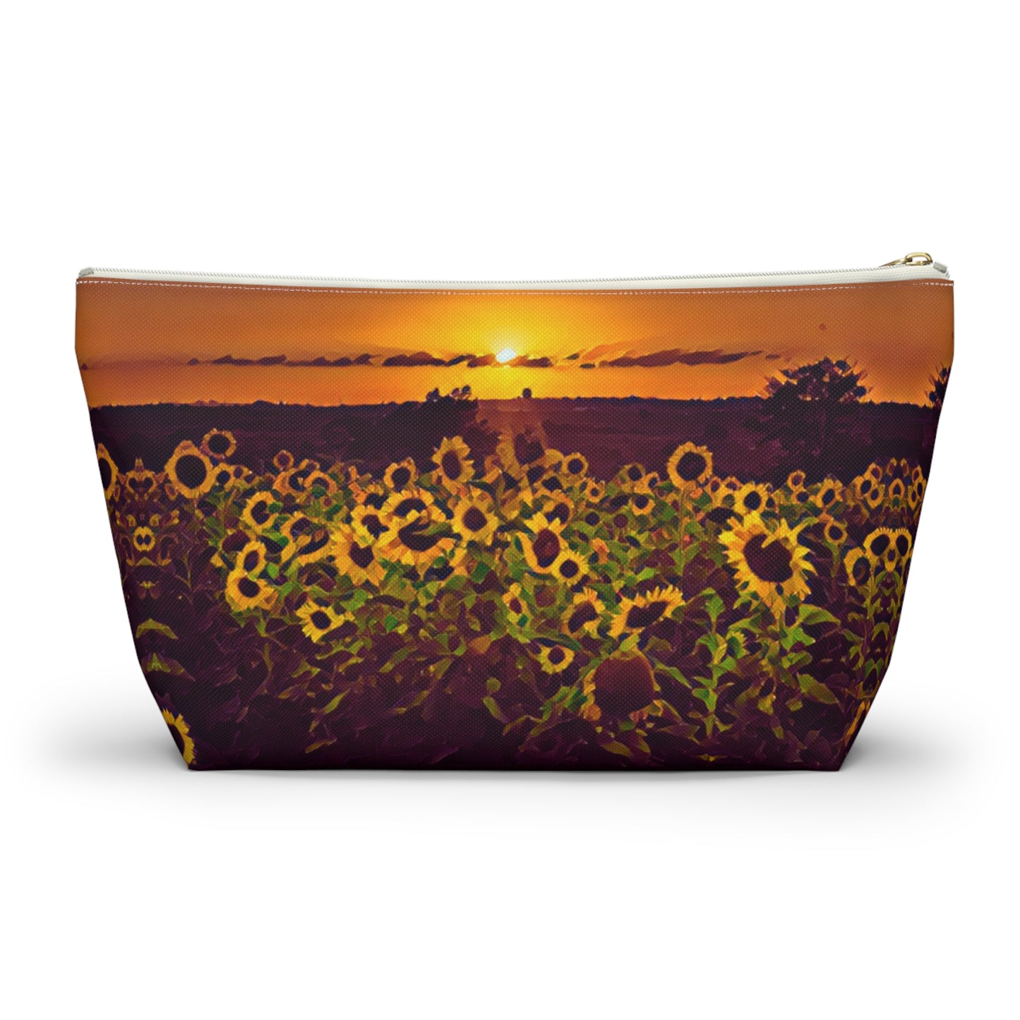 Sunflower Field Accessory Pouch w T-bottom