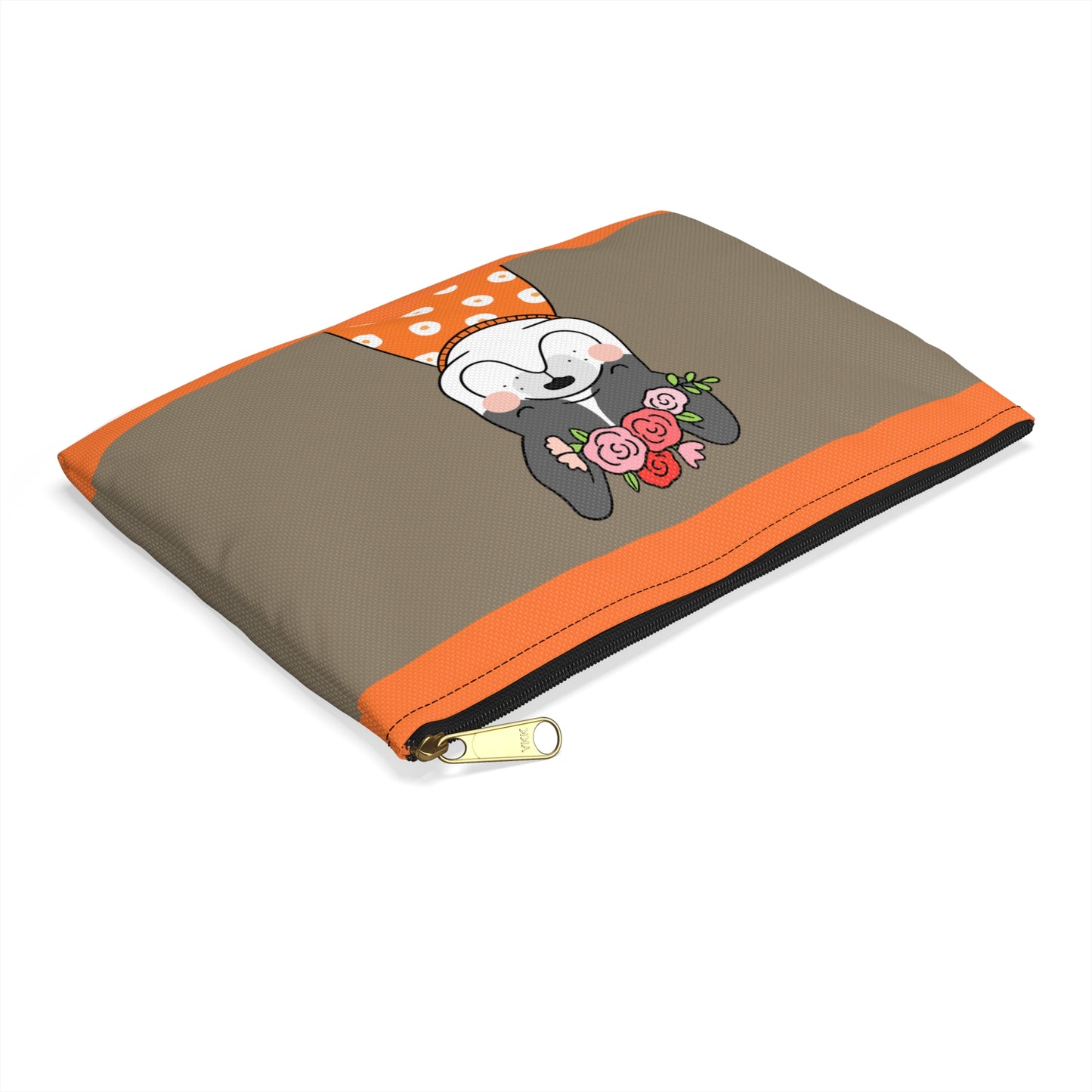 French Bulldog in Orange Accessory Pouch