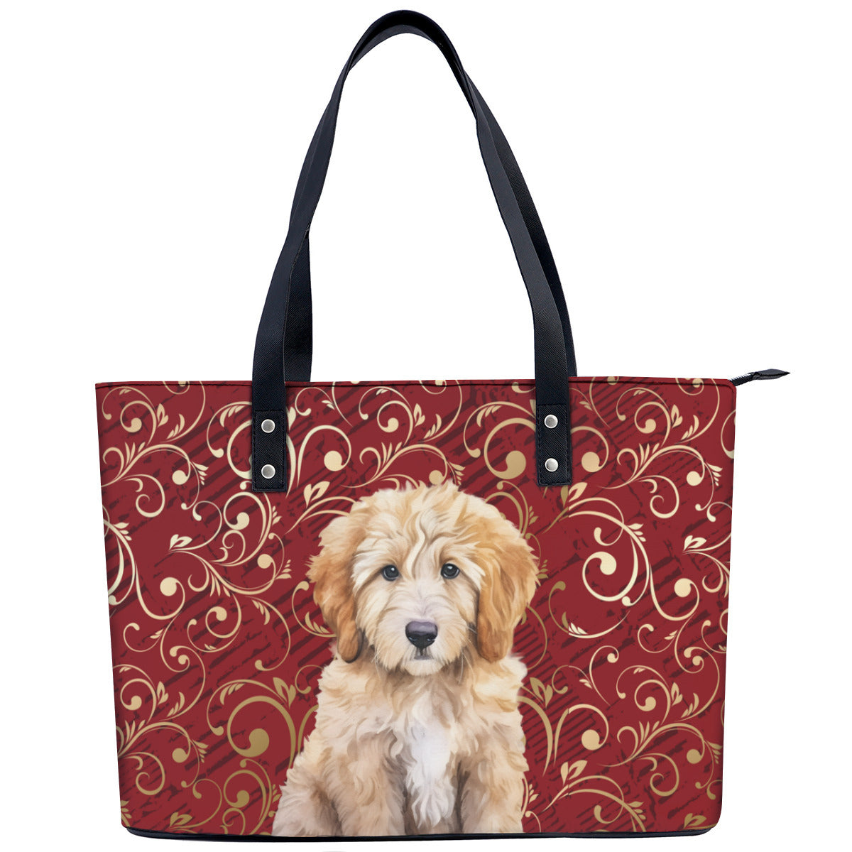 Goldendoodle PU Leather Handbag Tote