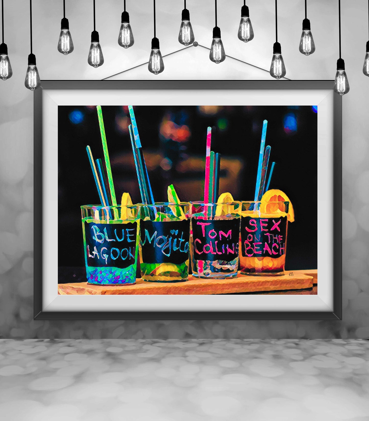 Rainbow Cocktails Poster