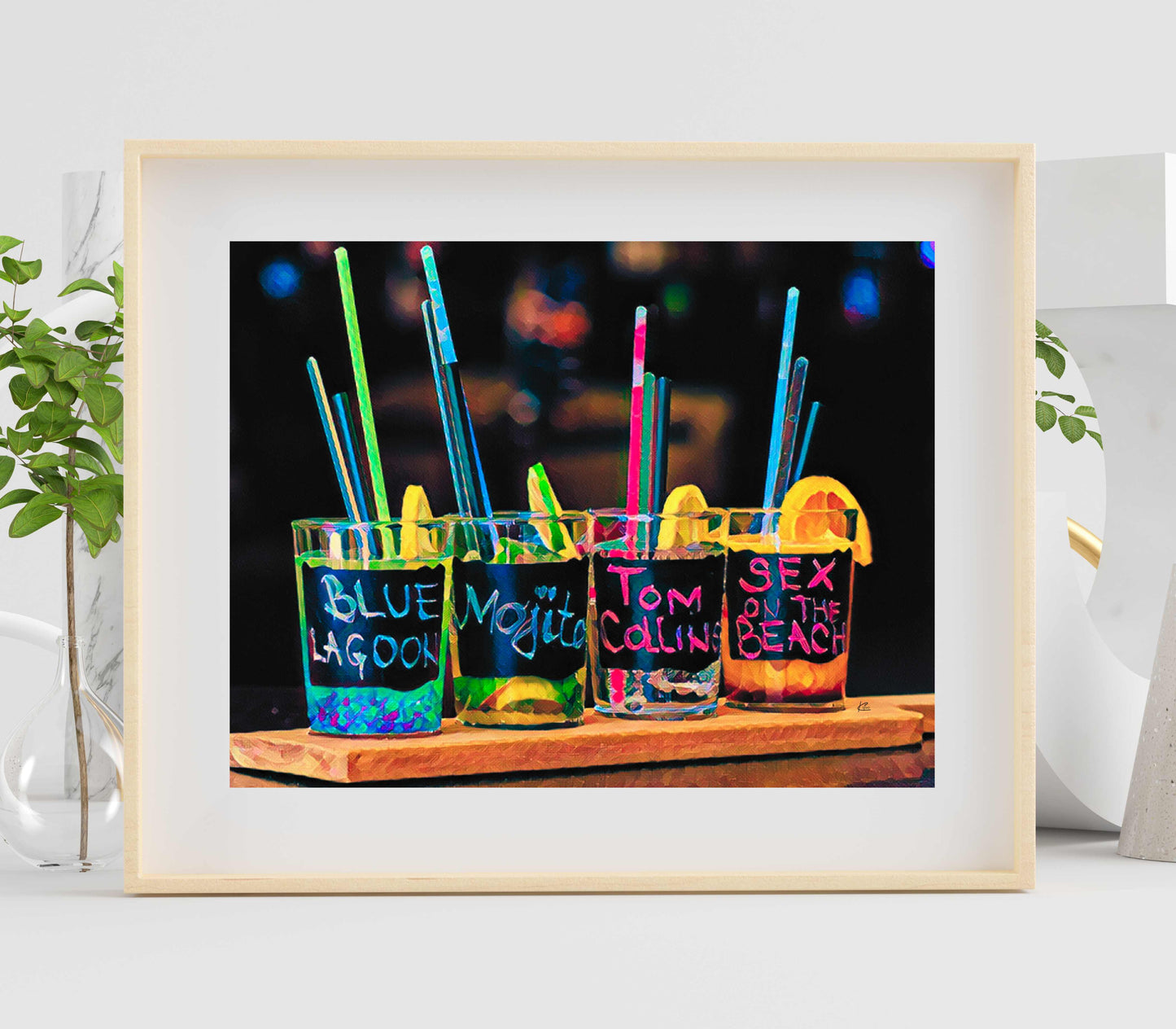 Rainbow Cocktails Poster