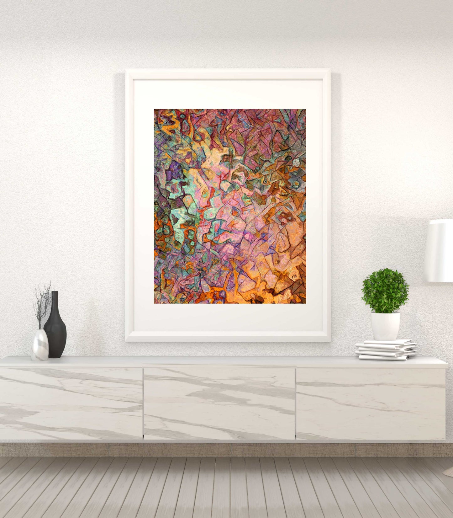 Suede Abstract Art Poster