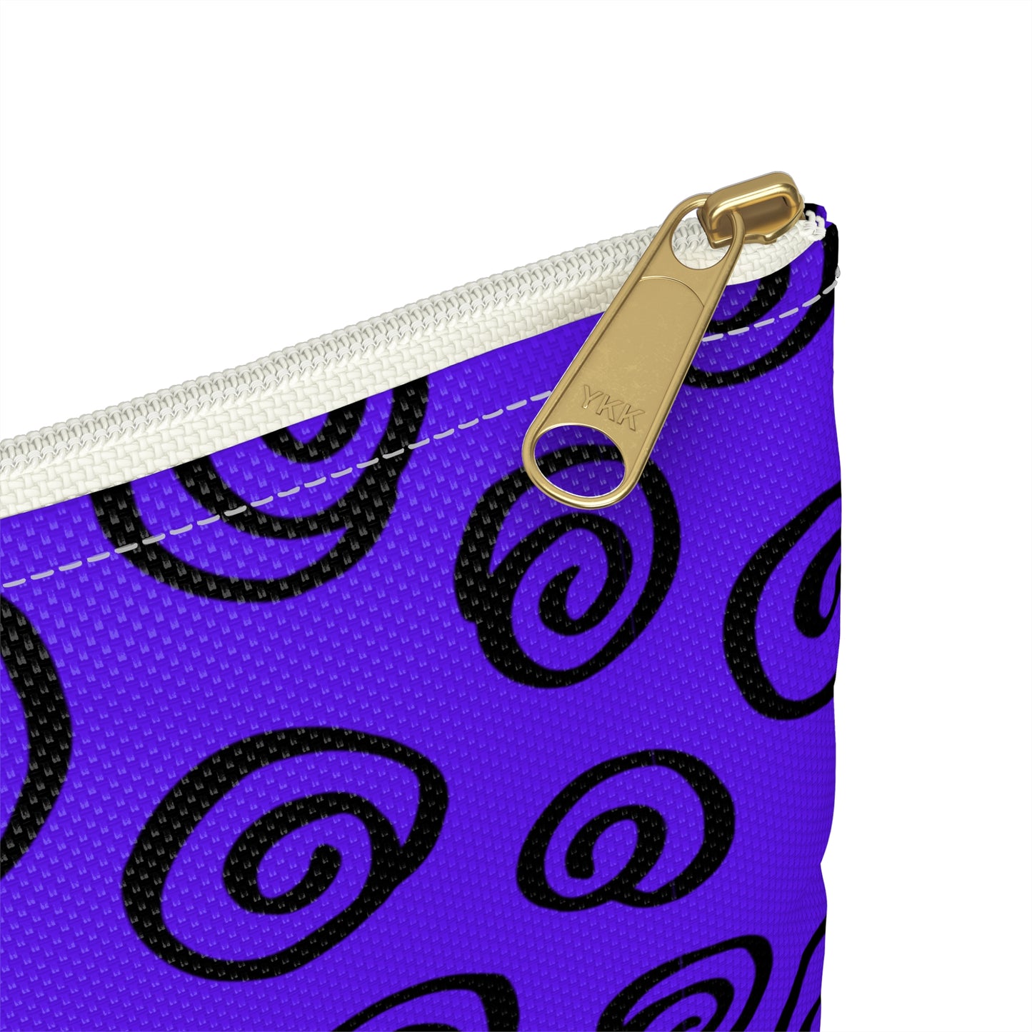 Black Swirl Violet Accessory Pouch