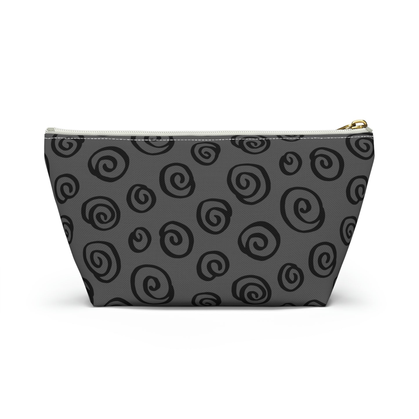 Black Swirl Charcoal Accessory Pouch w T-bottom