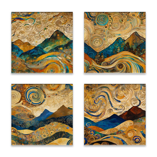 Mountain Flow Absorbent Coasters- Set of 4