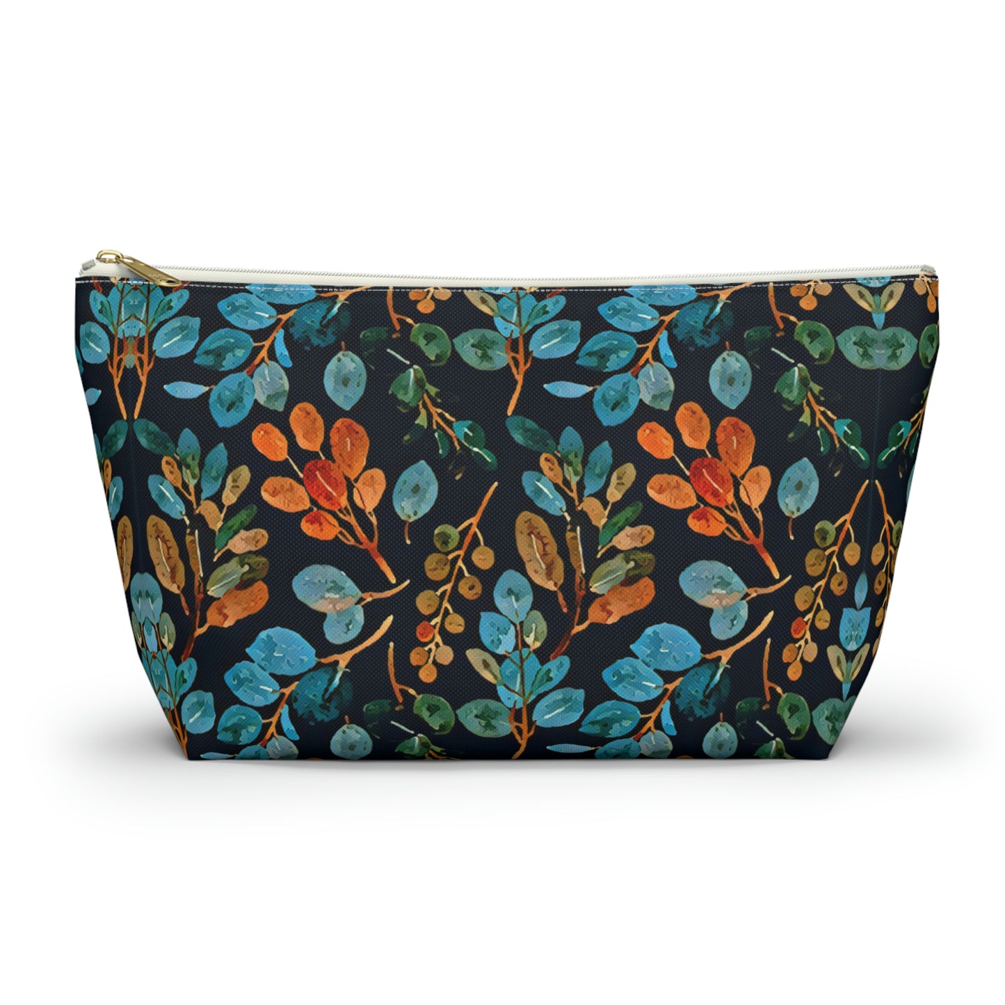 Picadee Navy Floral Accessory Pouch w T-bottom