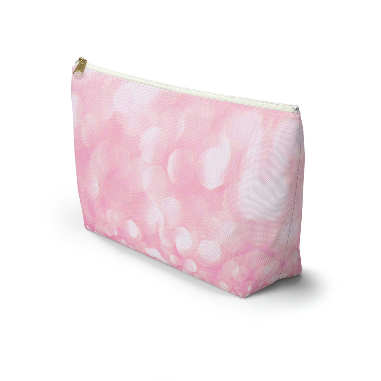 Petal Pink Sparkle  Accessory Pouch w T-bottom