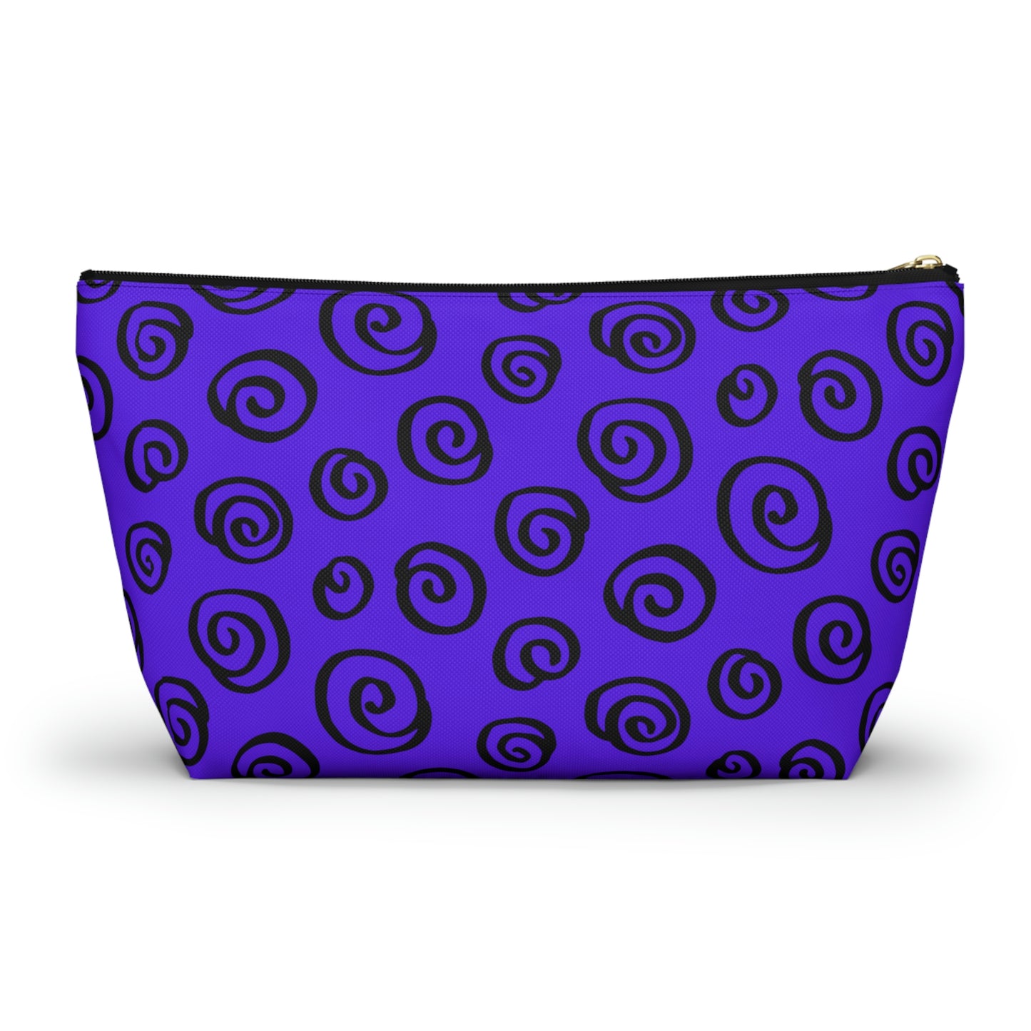 Black Swirl Violet Accessory Pouch w T-bottom