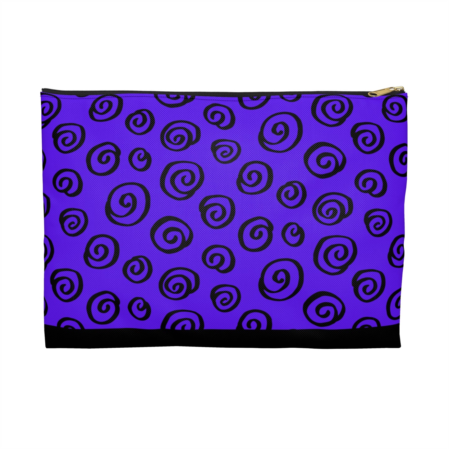 Black Swirl Violet Accessory Pouch