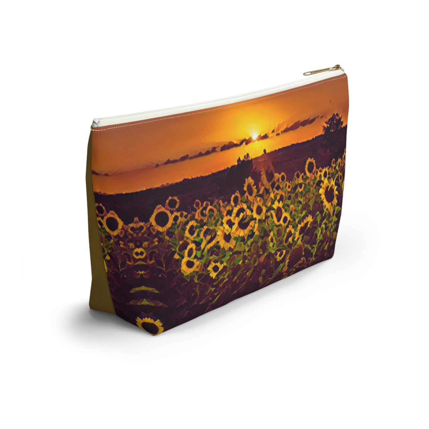 Sunflower Field Accessory Pouch w T-bottom