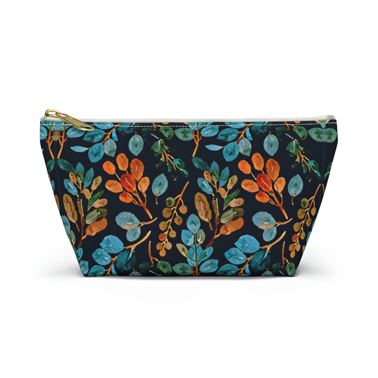 Picadee Navy Floral Accessory Pouch w T-bottom