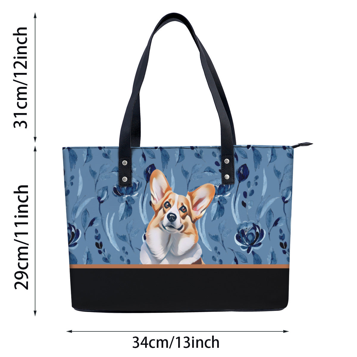 Corgi PU Leather Handbag Tote