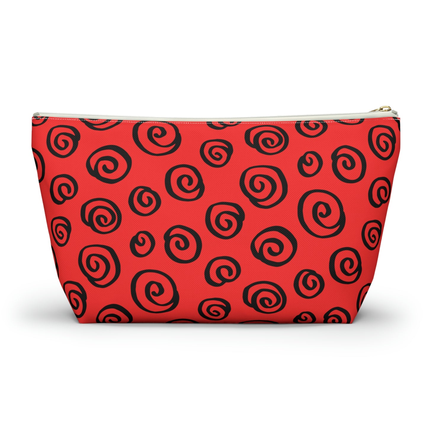 Black Swirl Red Accessory Pouch w T-bottom