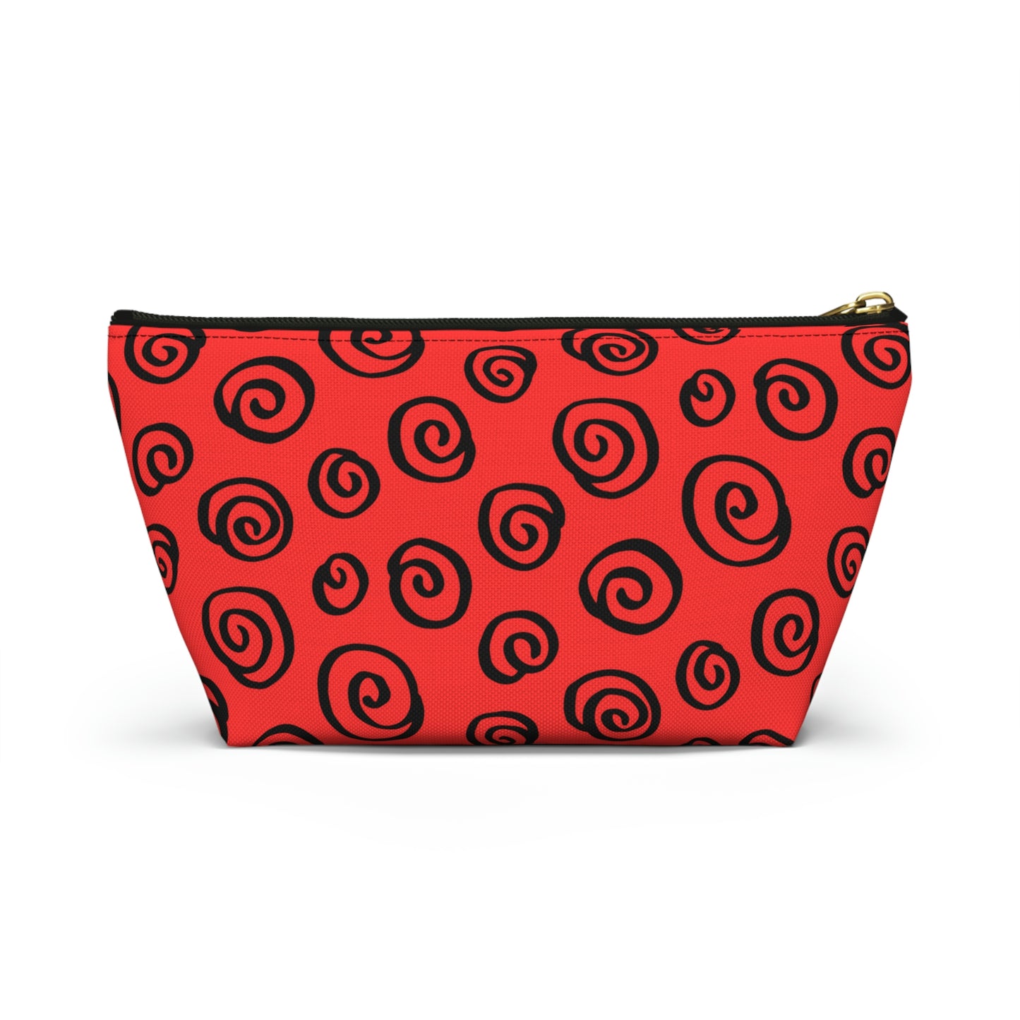 Black Swirl Red Accessory Pouch w T-bottom