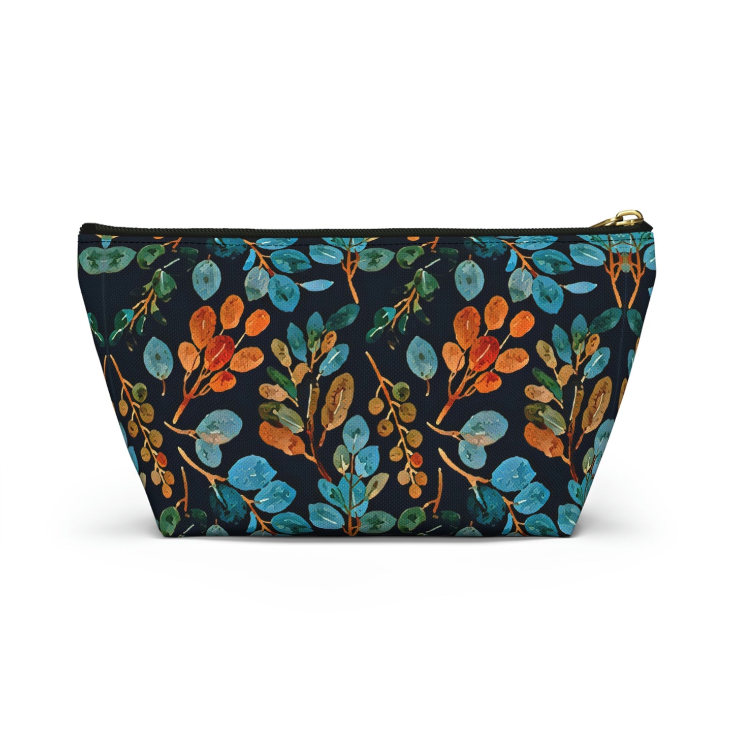 Picadee Navy Floral Accessory Pouch w T-bottom