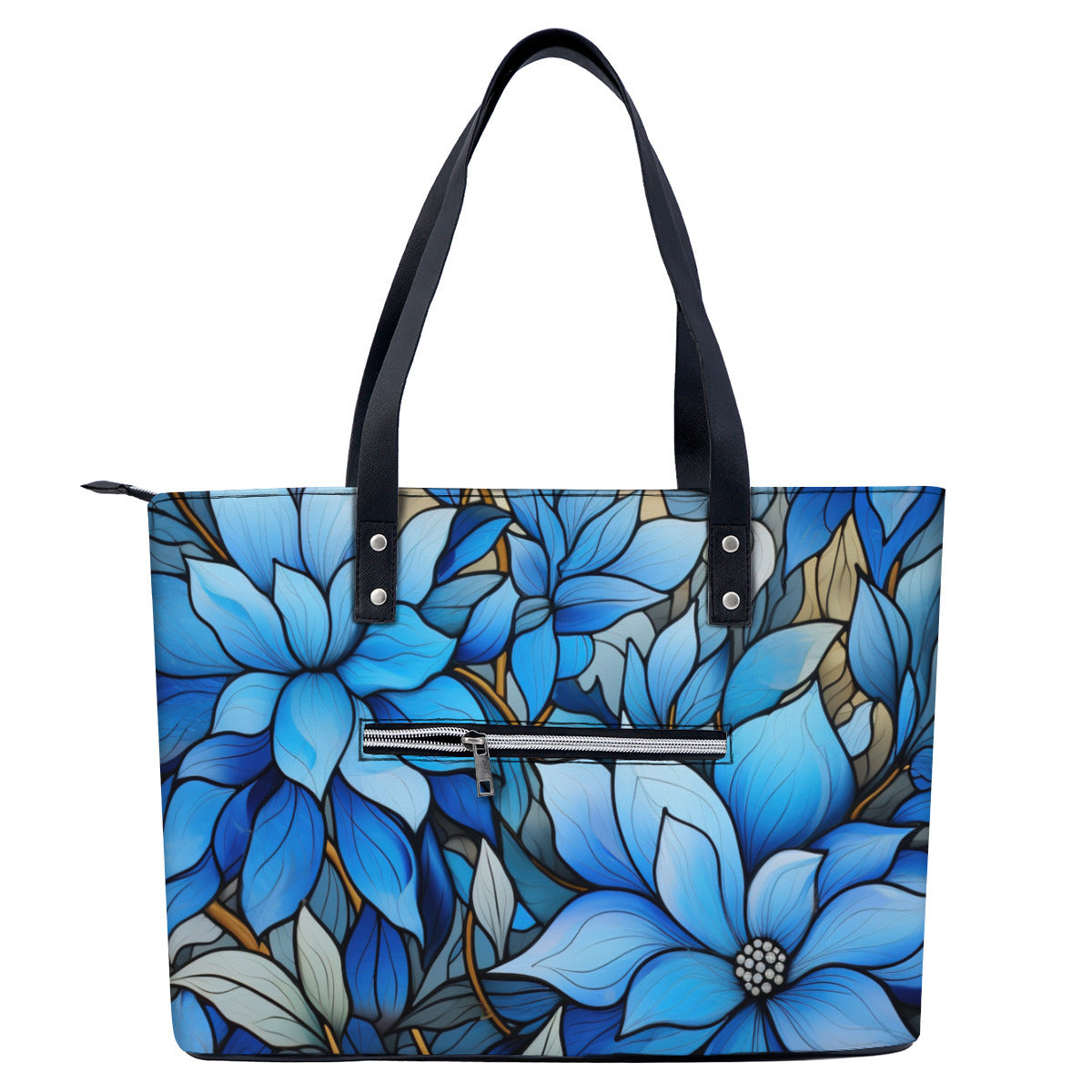 Blue Swayze PU Leather Handbag Tote