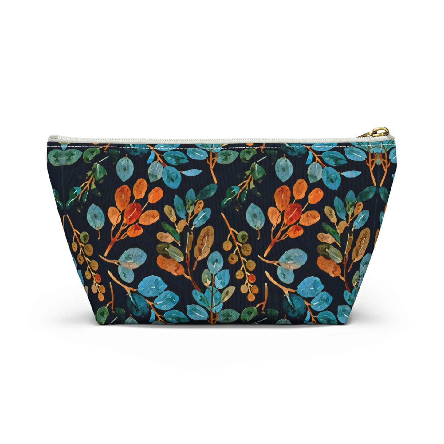 Picadee Navy Floral Accessory Pouch w T-bottom