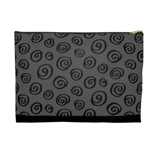 Black Swirl Charcoal Accessory Pouch