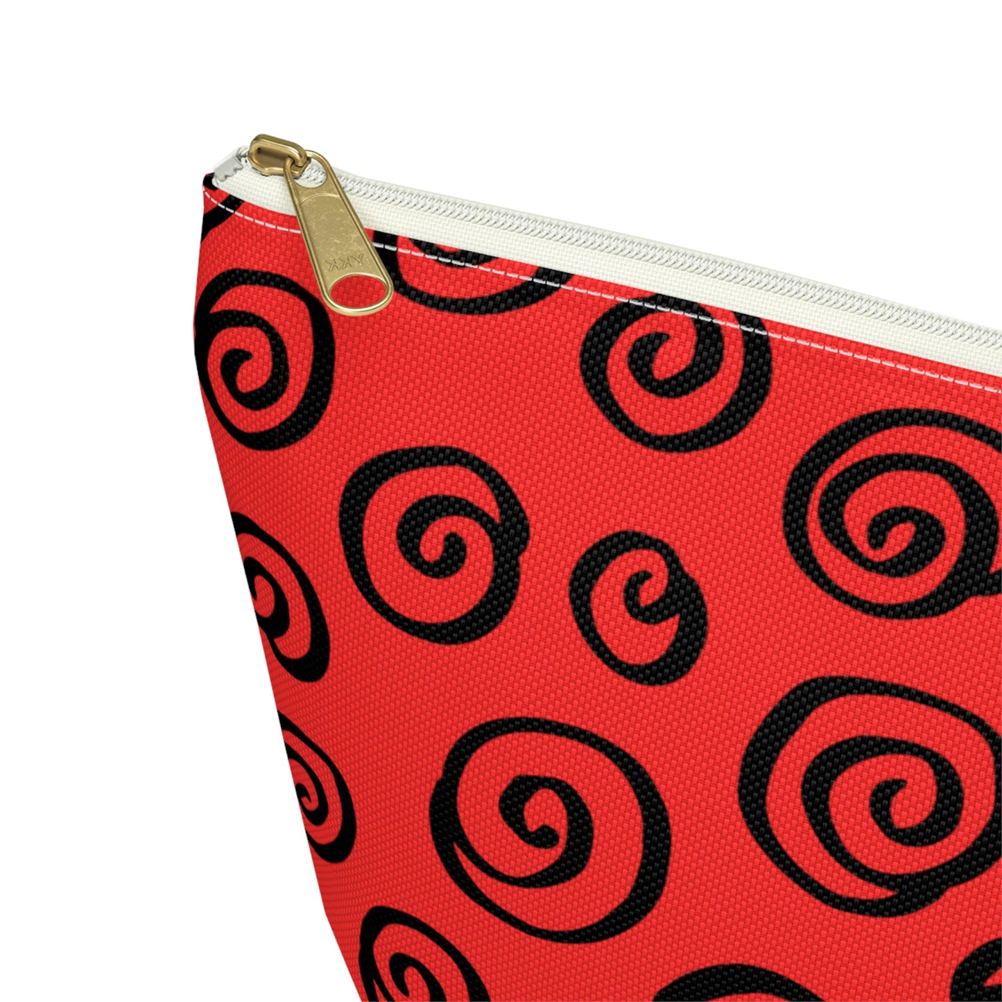 Black Swirl Red Accessory Pouch w T-bottom