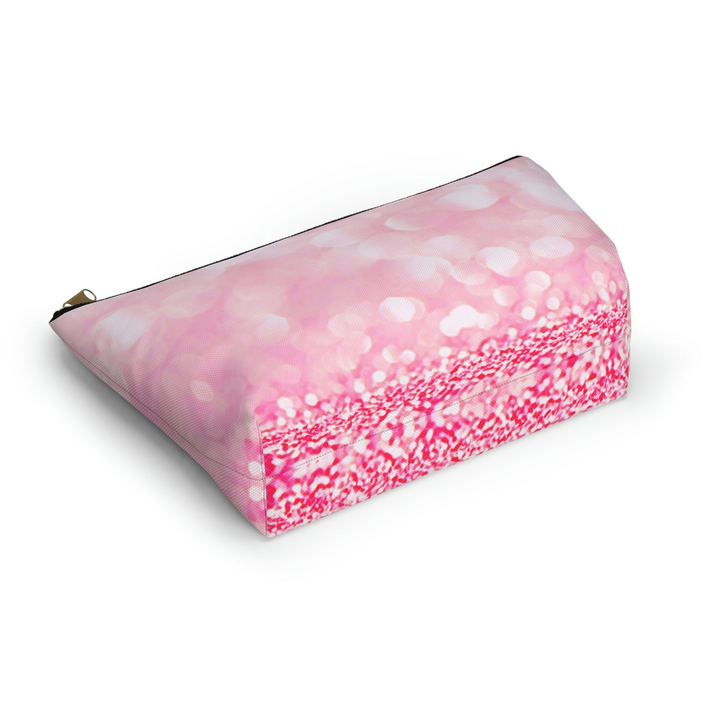 Petal Pink Sparkle  Accessory Pouch w T-bottom