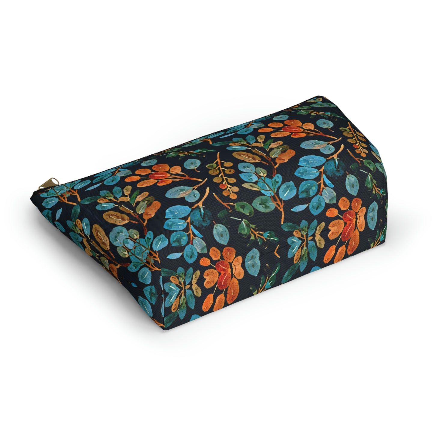 Picadee Navy Floral Accessory Pouch w T-bottom