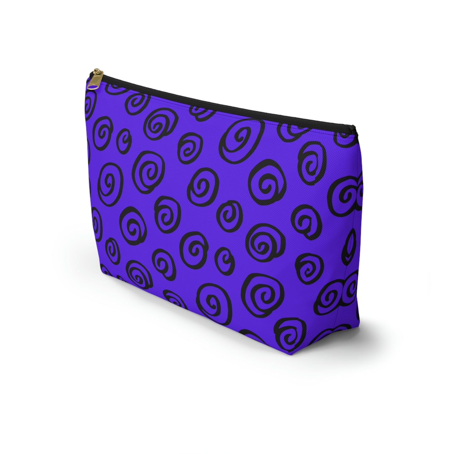 Black Swirl Violet Accessory Pouch w T-bottom