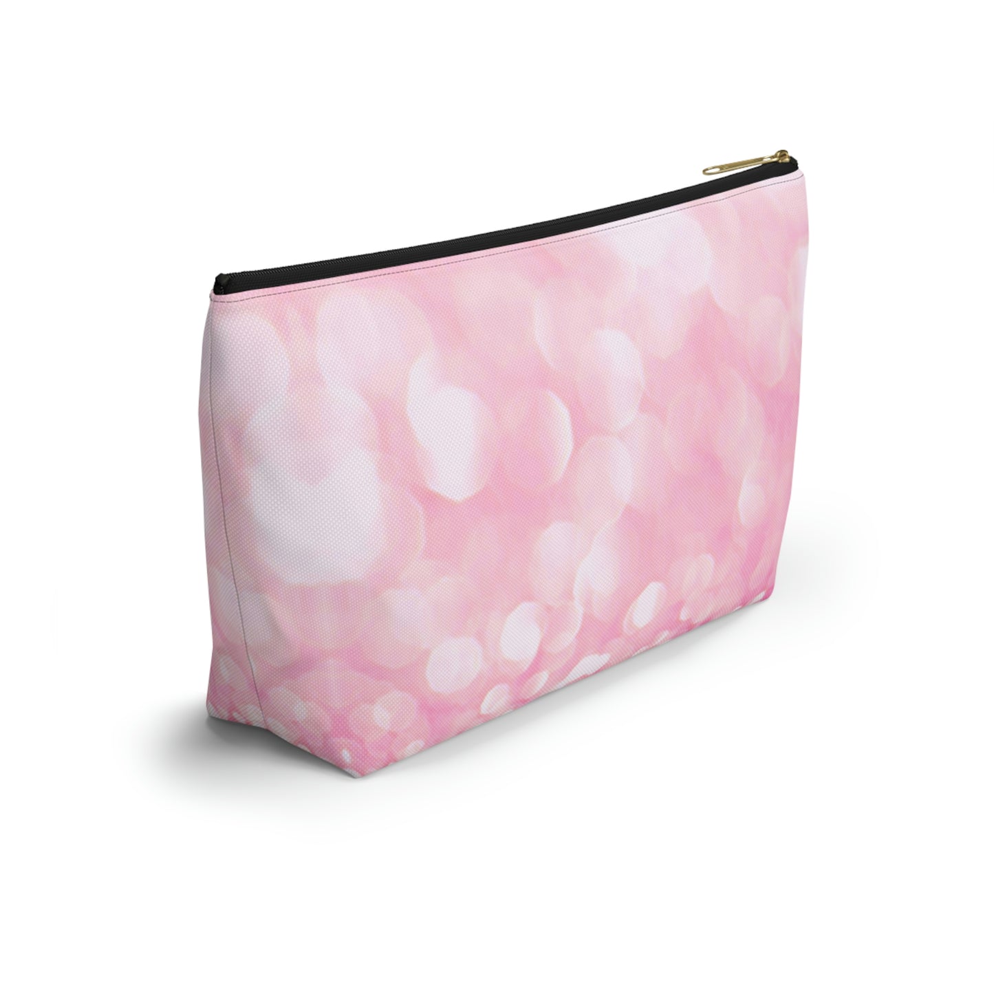 Petal Pink Sparkle  Accessory Pouch w T-bottom