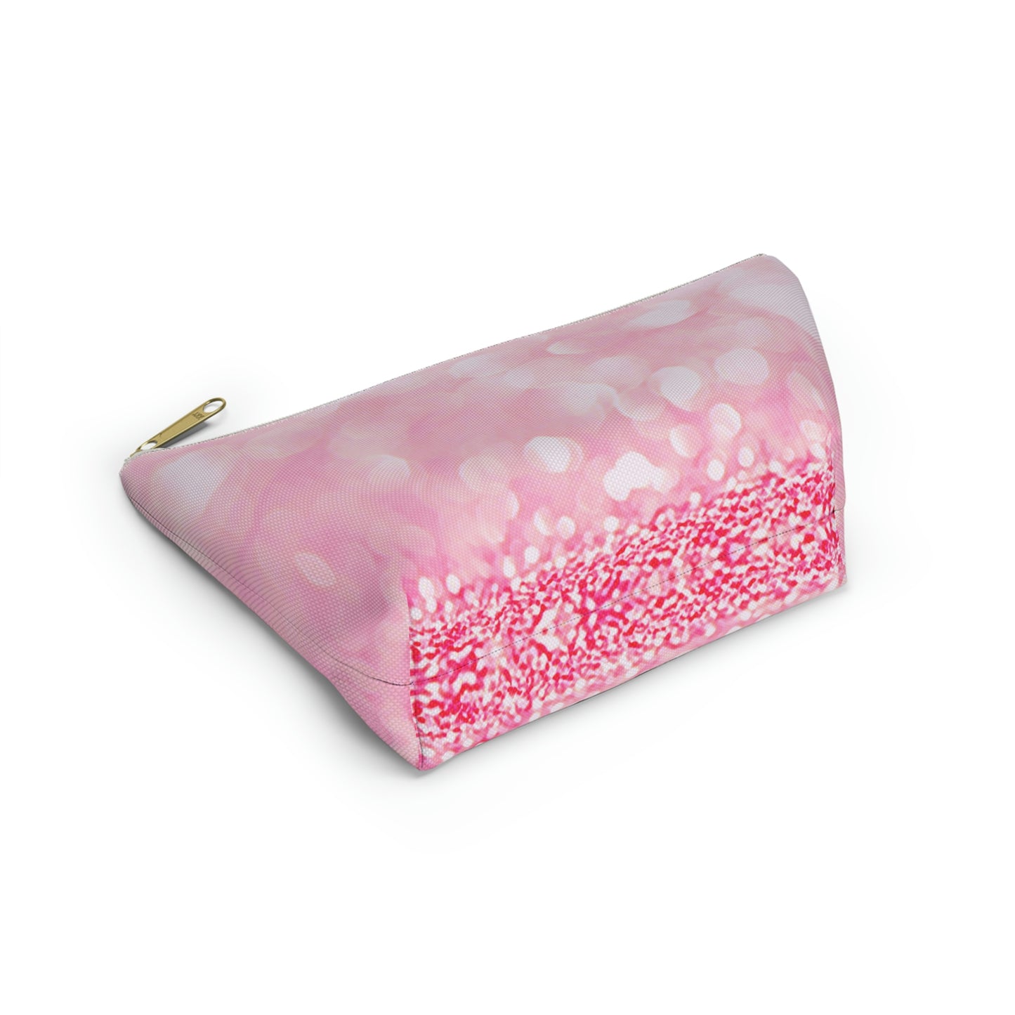 Petal Pink Sparkle  Accessory Pouch w T-bottom