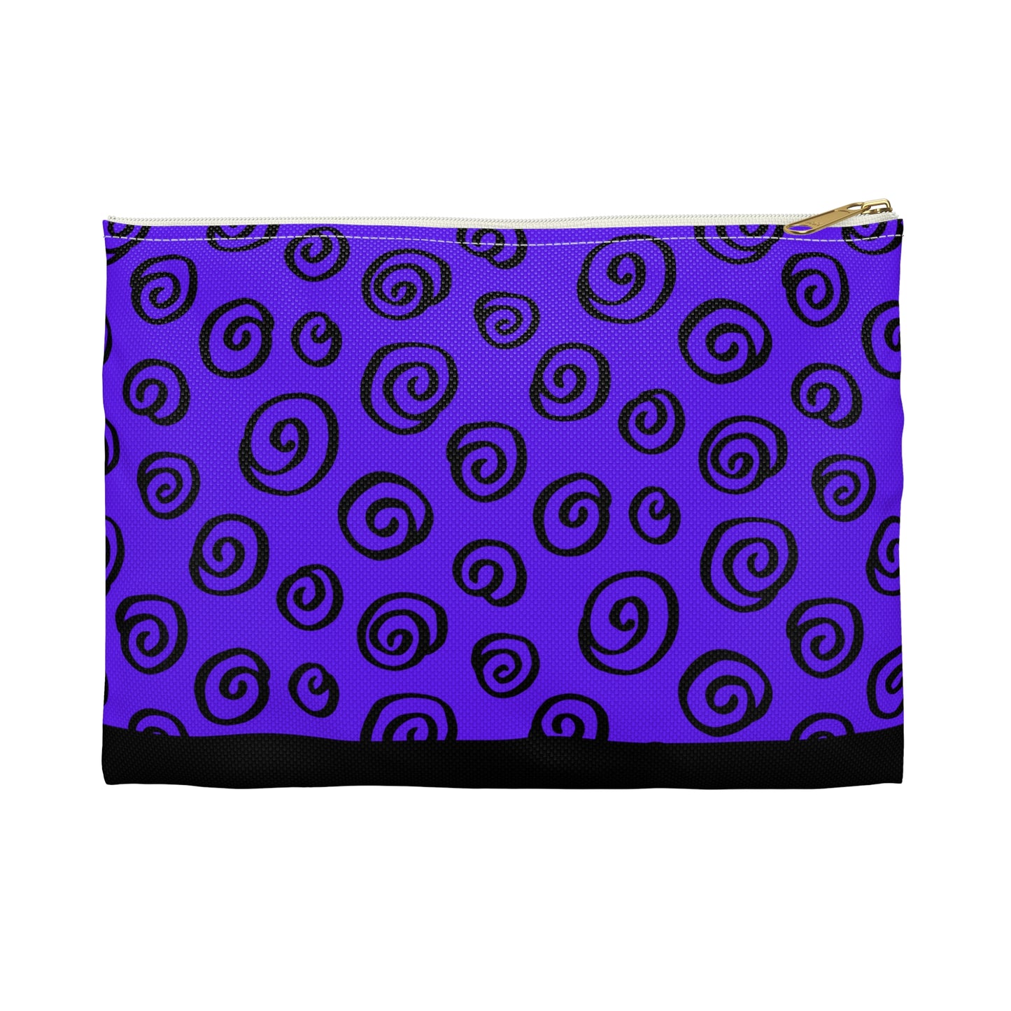 Black Swirl Violet Accessory Pouch